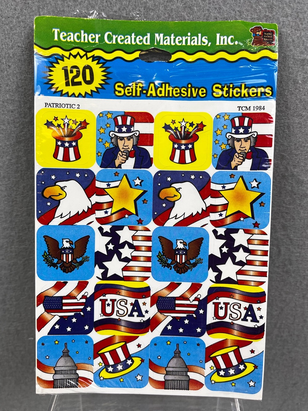 Teacher Created Resources 100 Stickers U.S. Flag Stars Eagle Independence Day